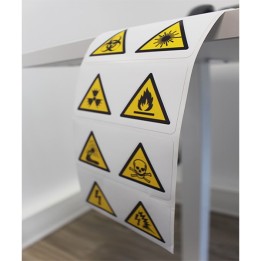 Rouleaux pictogramme de danger prédécoupés et pré-imprimés
