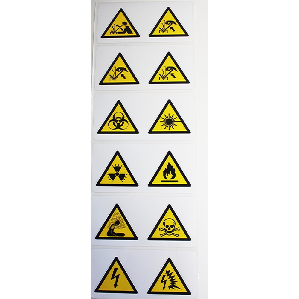 Rouleaux pictogramme de danger prédécoupés et pré-imprimés