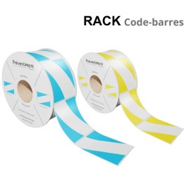 Étiquettes de marquage et d'identification de racks et palettiers, Modèle A avec code-barres