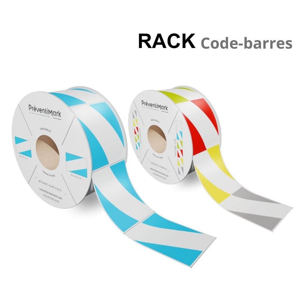 Etiquettes marquage et repérage de racks et palettiers, Modèle A - code-barres