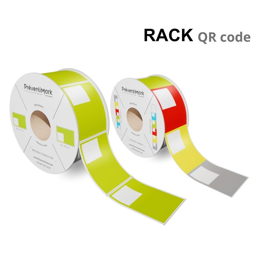 Etiquette marquage et repérage de racks et palettiers, modèle B - QR code