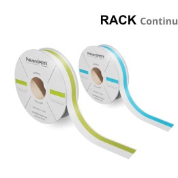 Etiquette continue de marquage racks et palettier, modèle C - texte et code-barre horizontal