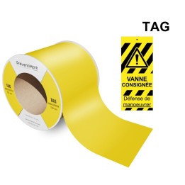 Rouleau d'étiquette TAG en PVC souple (non adhésif)
