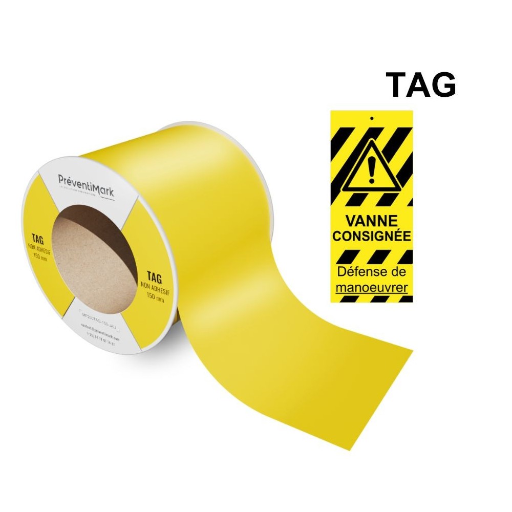 Rouleau d'étiquette TAG en PVC souple (non adhésif)