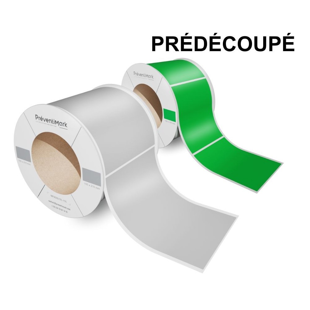 Rouleau adhésifs prédécoupés rectangle à imprimer avec la MP200