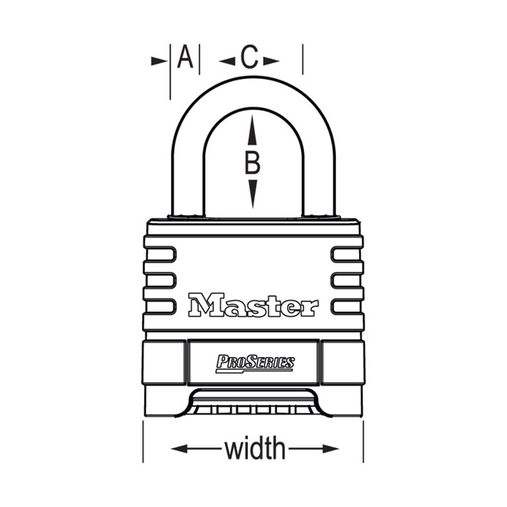 Cadenas ProSeries en zinc moulé à combinaison reprogrammable, anse protégée