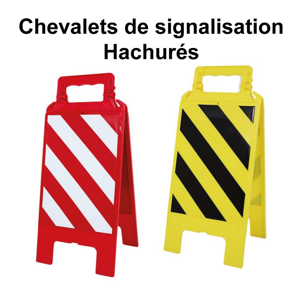 Chevalets de signalisation hachurés