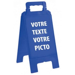 Chevalet de signalisation personnalisé couleur bleu