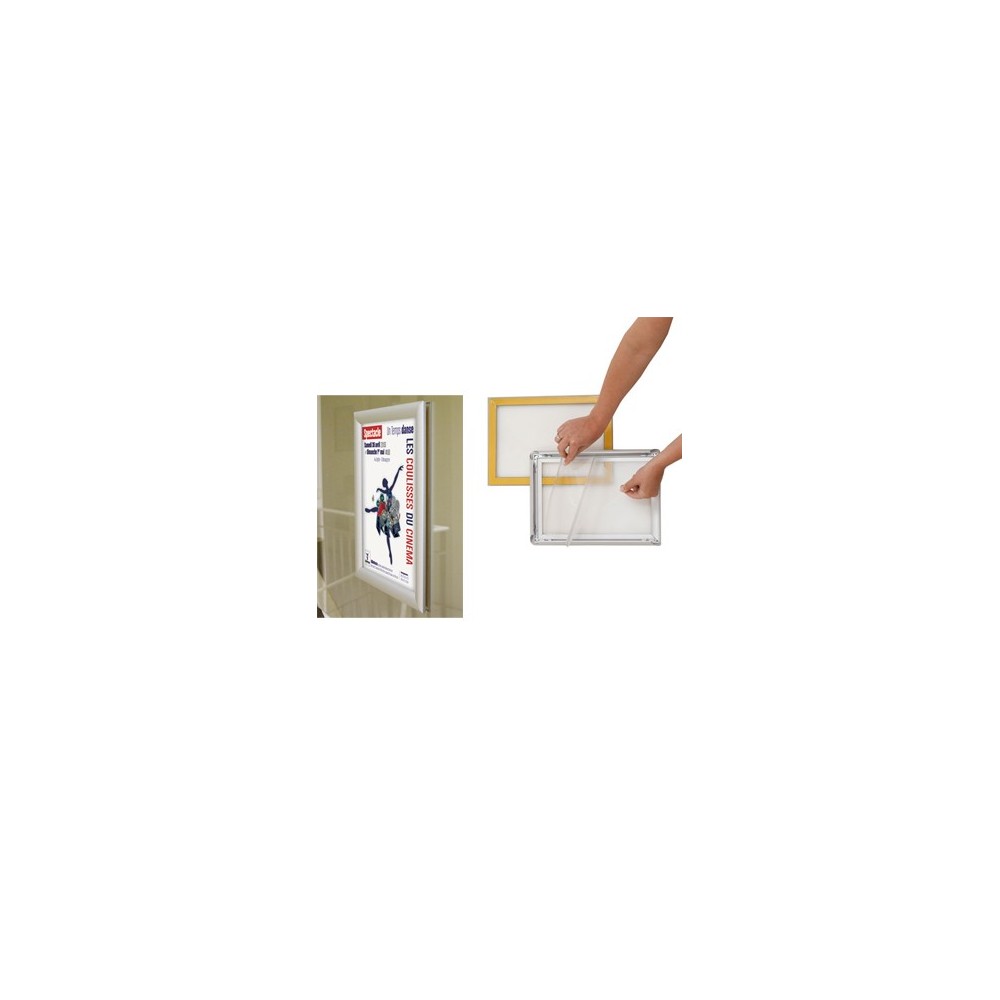 Cadres Clic-Clac double-faces pour vitrines