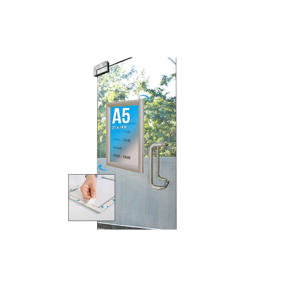 Cadres Clic-Clac double-faces pour vitrines
