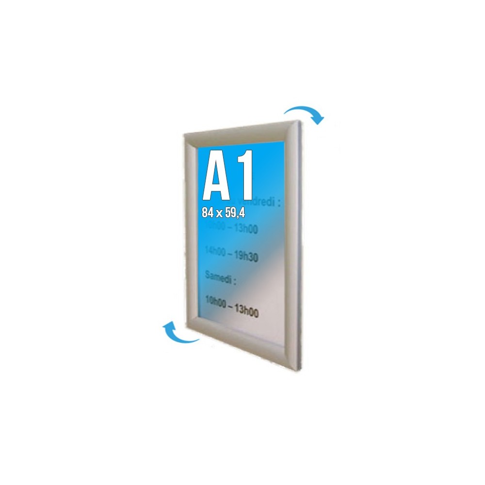 Cadres Clic-Clac double-faces pour vitrines