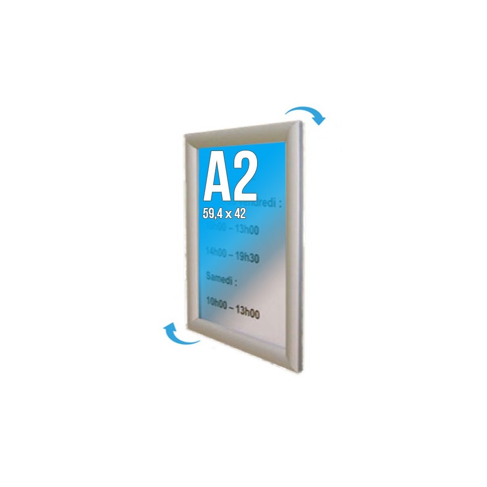 Cadres Clic-Clac double-faces pour vitrines