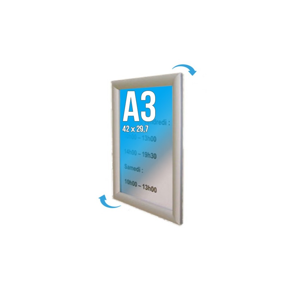 Cadres Clic-Clac double-faces pour vitrines