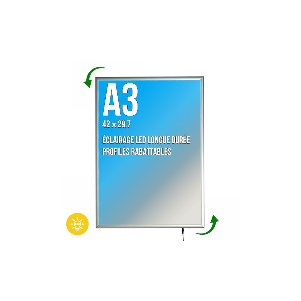 Cadres Clic-Clac LED simple-face
