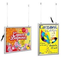 Cadres Clic-Clac LED double-faces Suspendus
