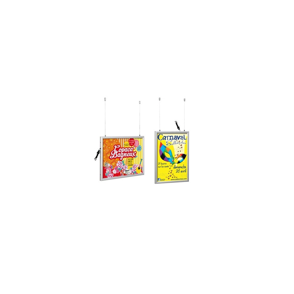 Cadres Clic-Clac LED double-faces Suspendus