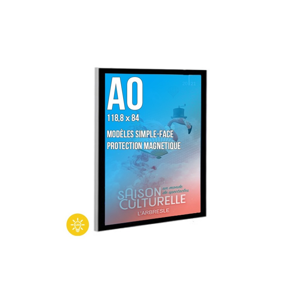 Cadres d'affichage LED Black'Line Mural