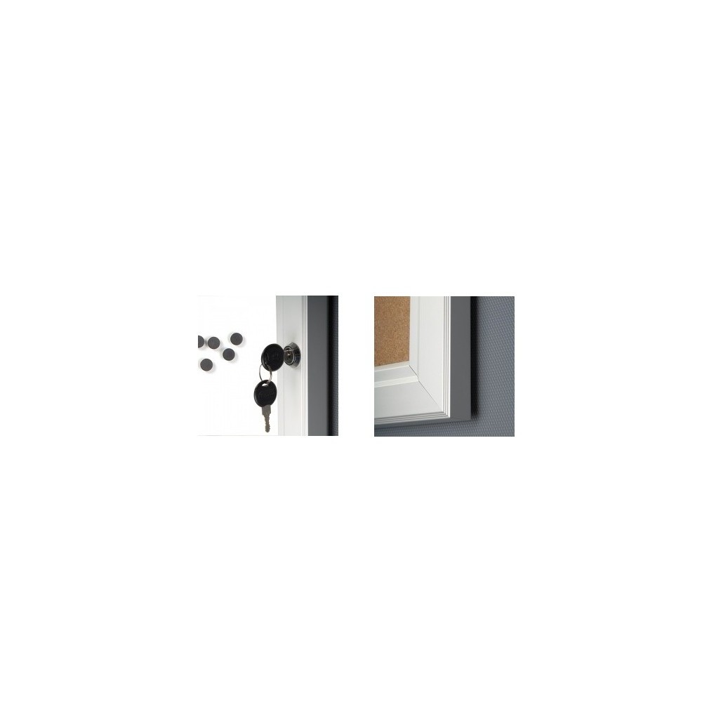 Vitrines intérieur/extérieur fond en liège