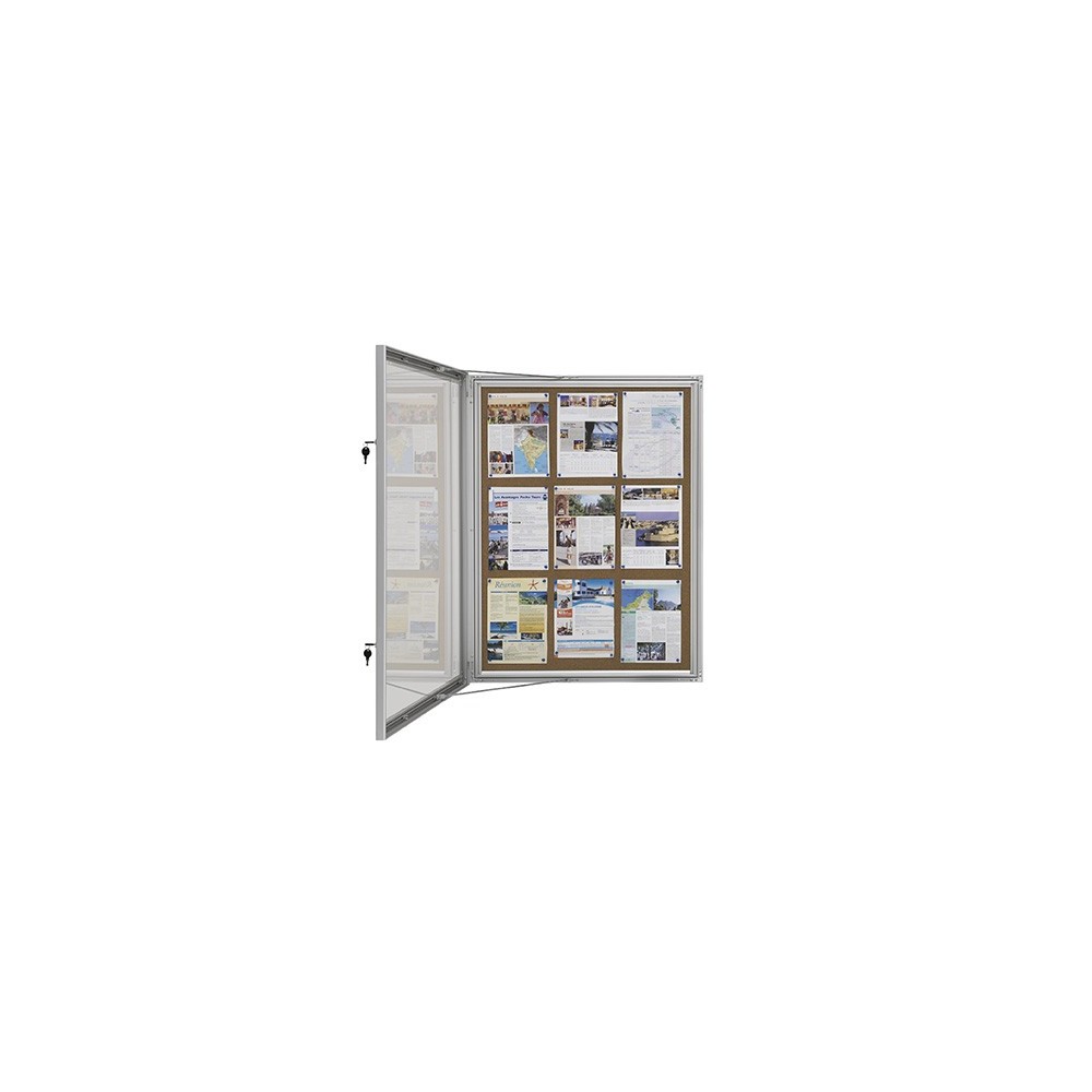 Vitrines intérieur/extérieur fond en liège