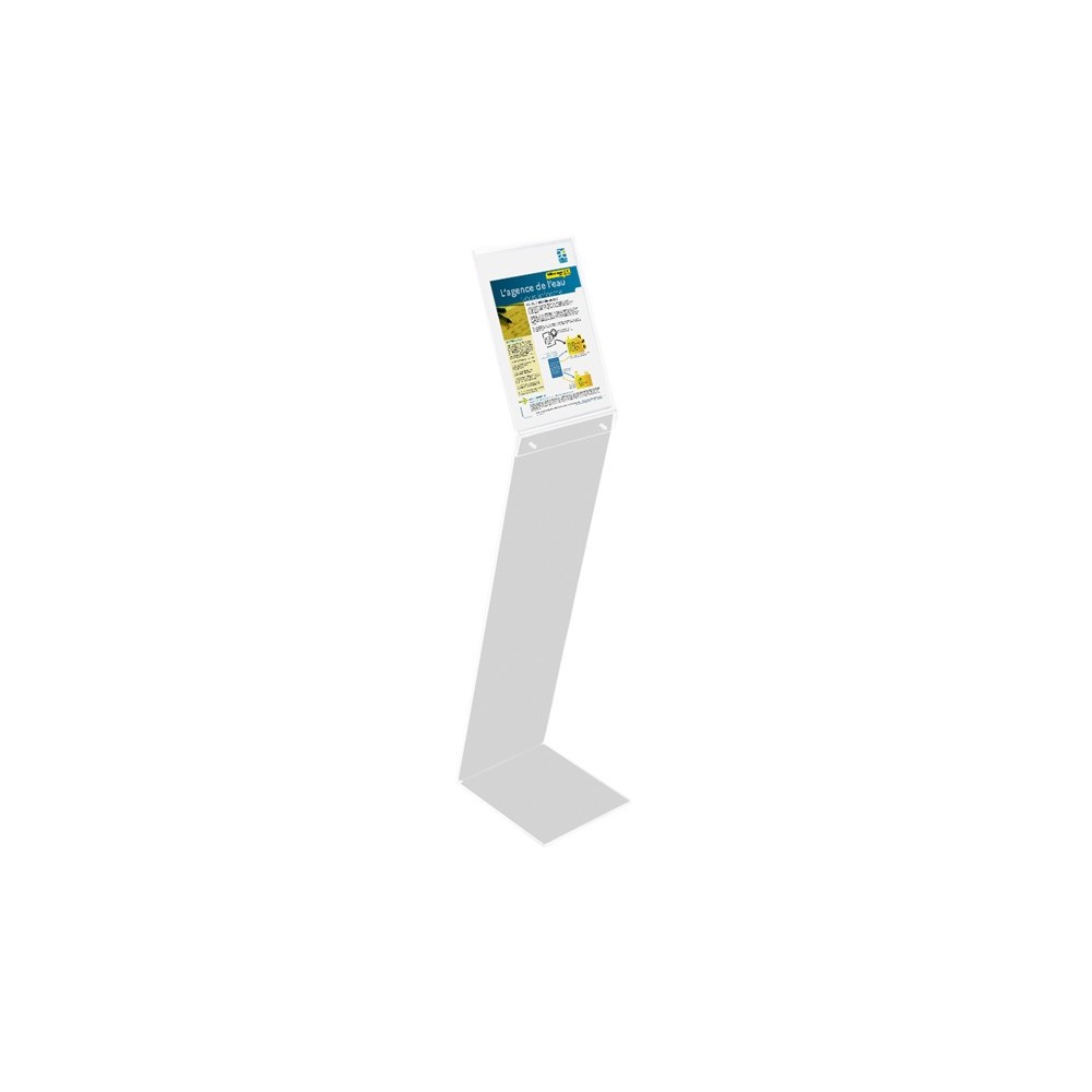 Porte-visuel "Cristal" A4 sur pied