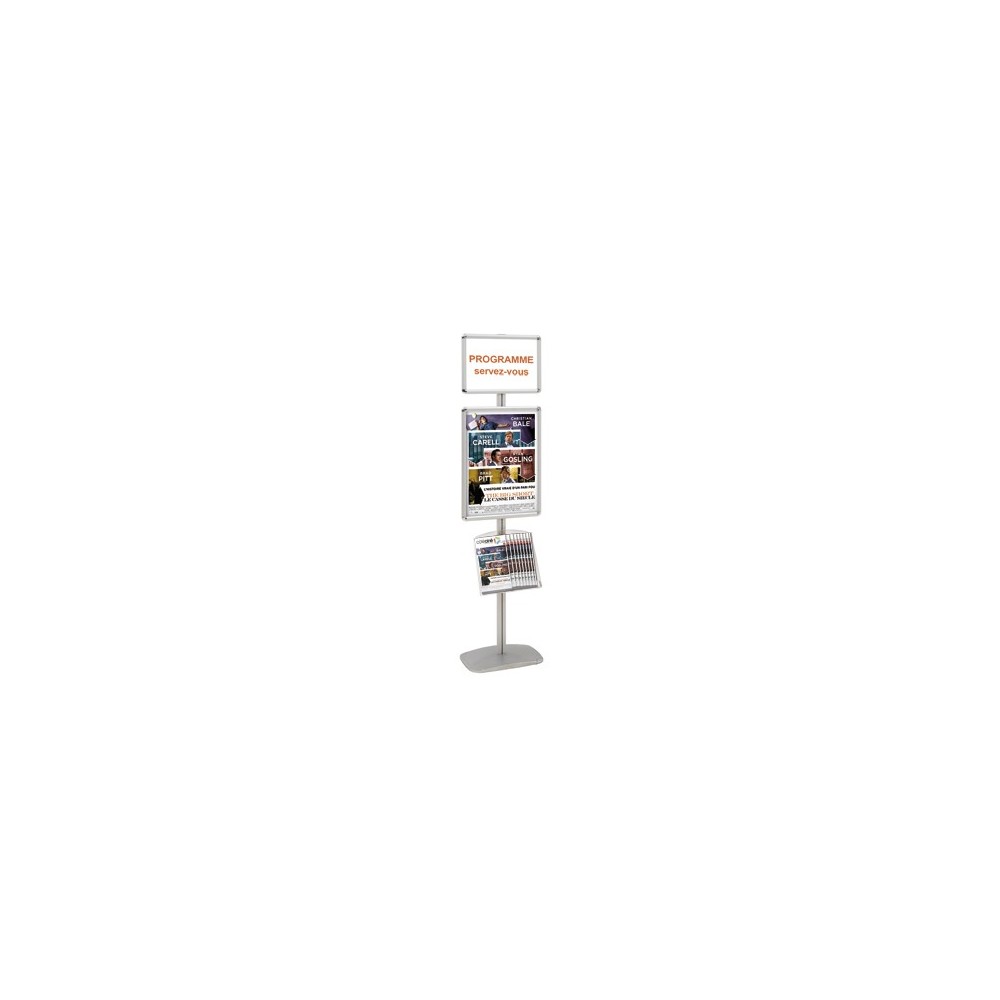Porte-affiches Cadro-Clic sur pied - Hauteur 203 cm