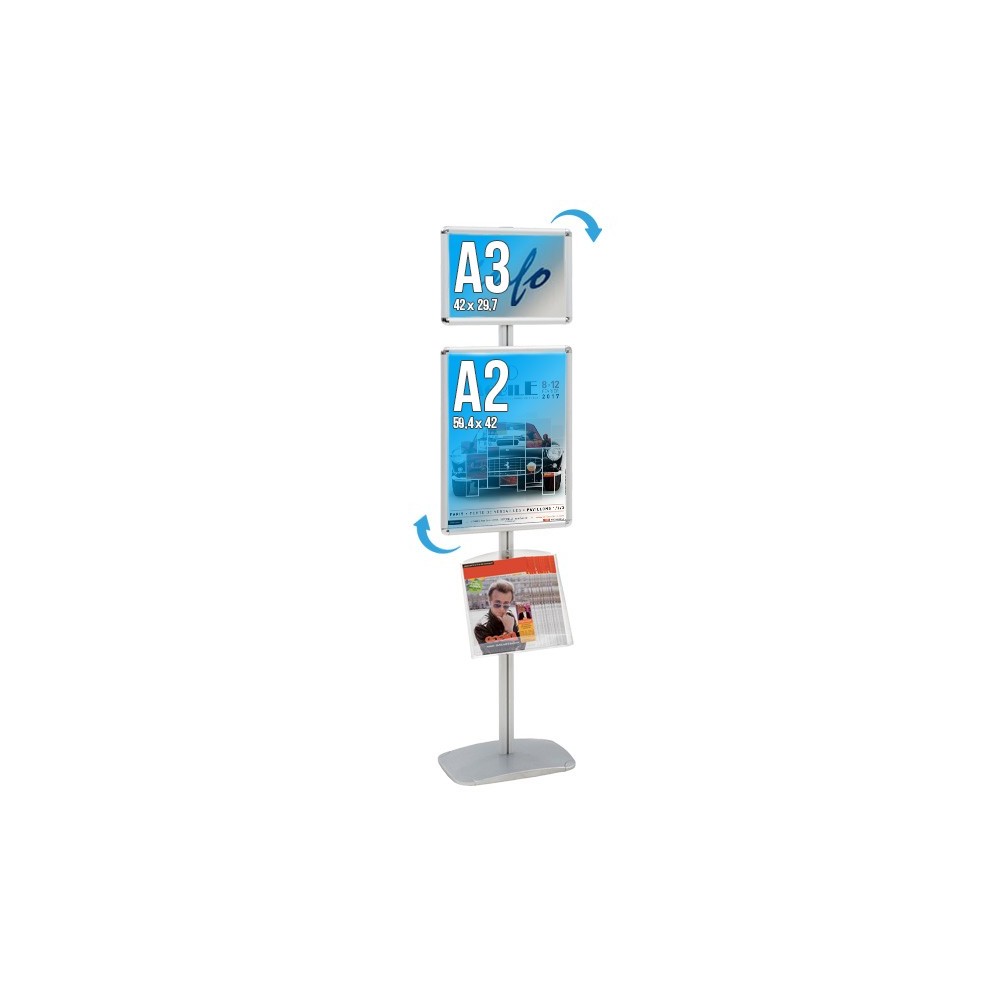 Porte-affiches Cadro-Clic sur pied - Hauteur 203 cm