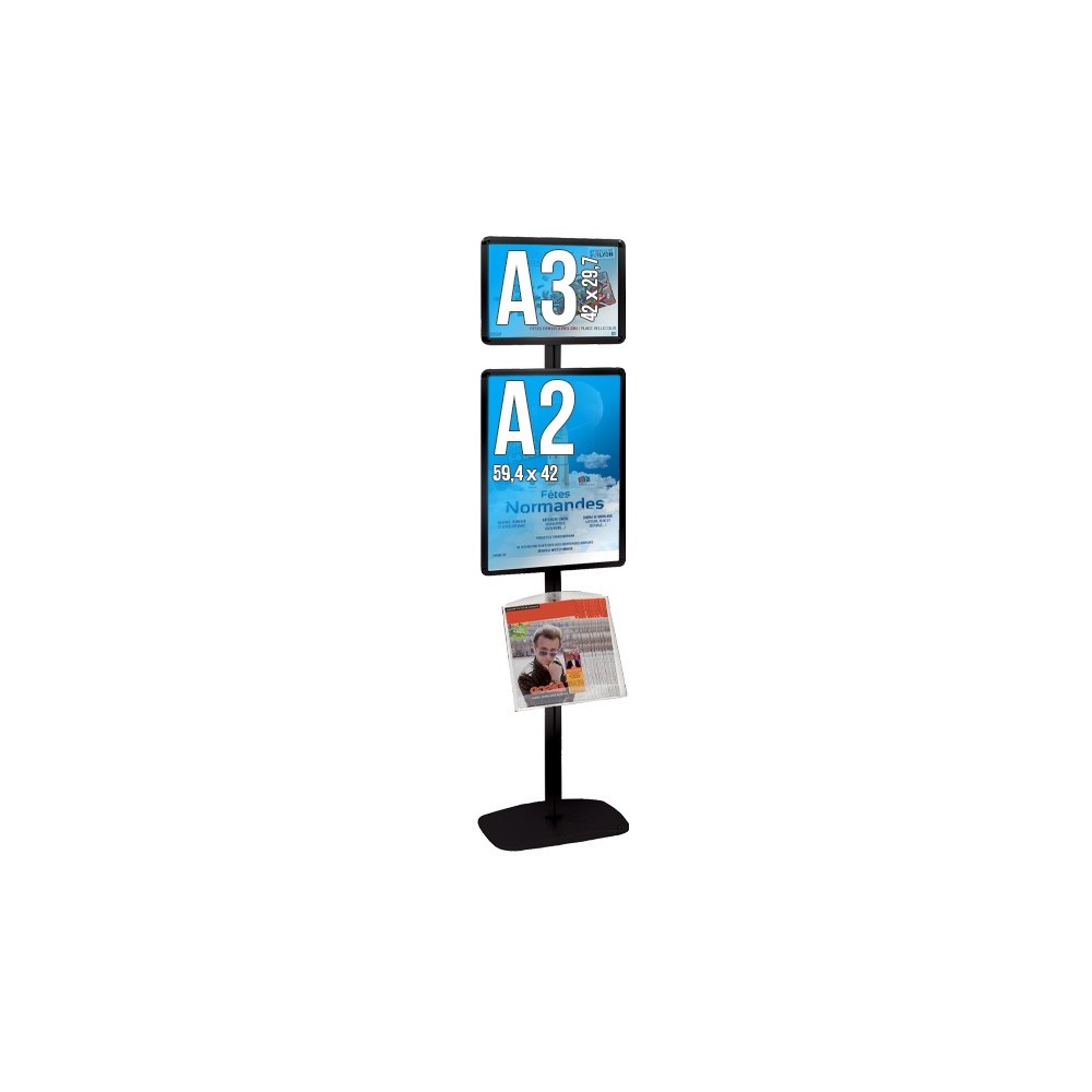 Porte-affiches Cadro-Clic sur pied - Hauteur 203 cm