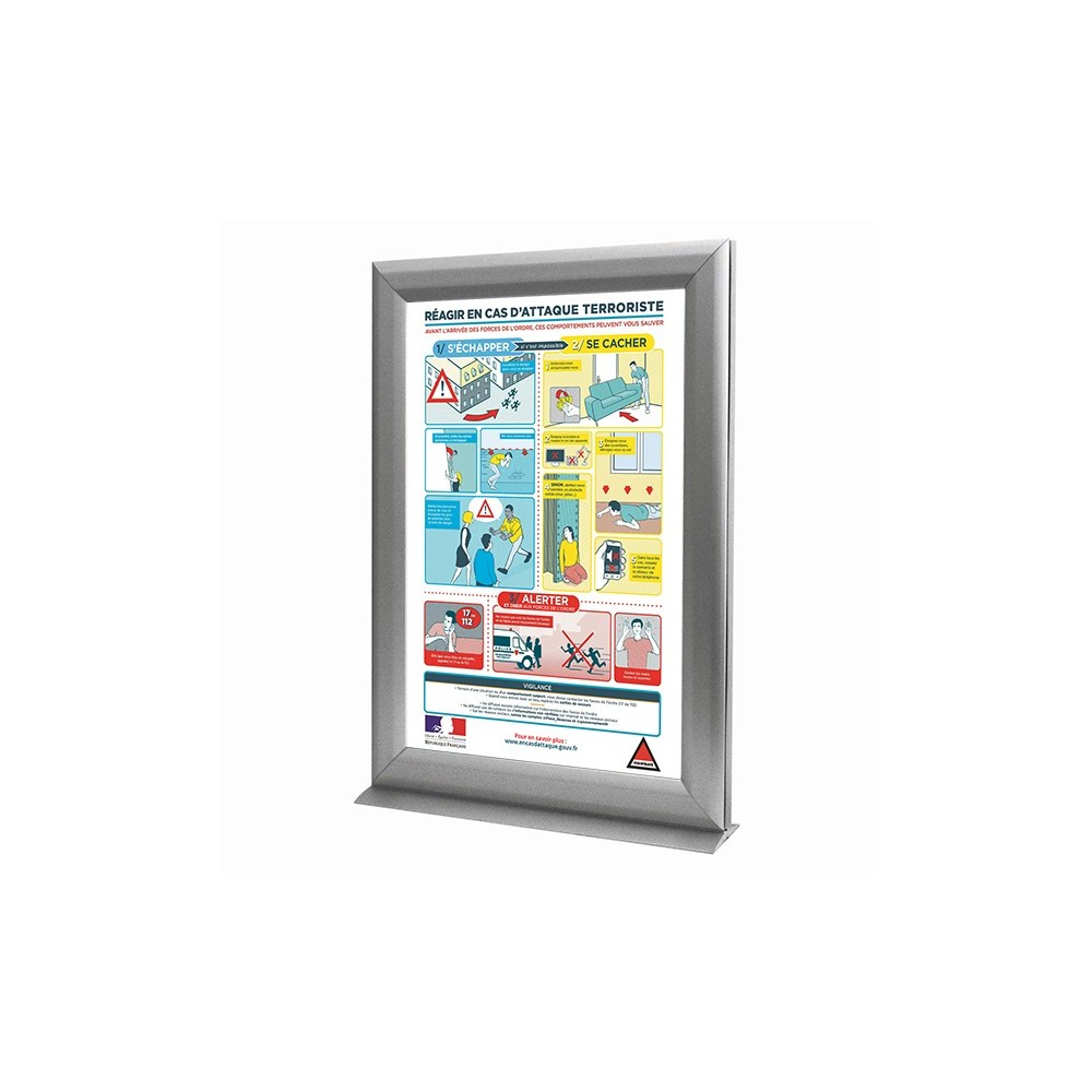 Porte-visuel drapeaux ou sur table