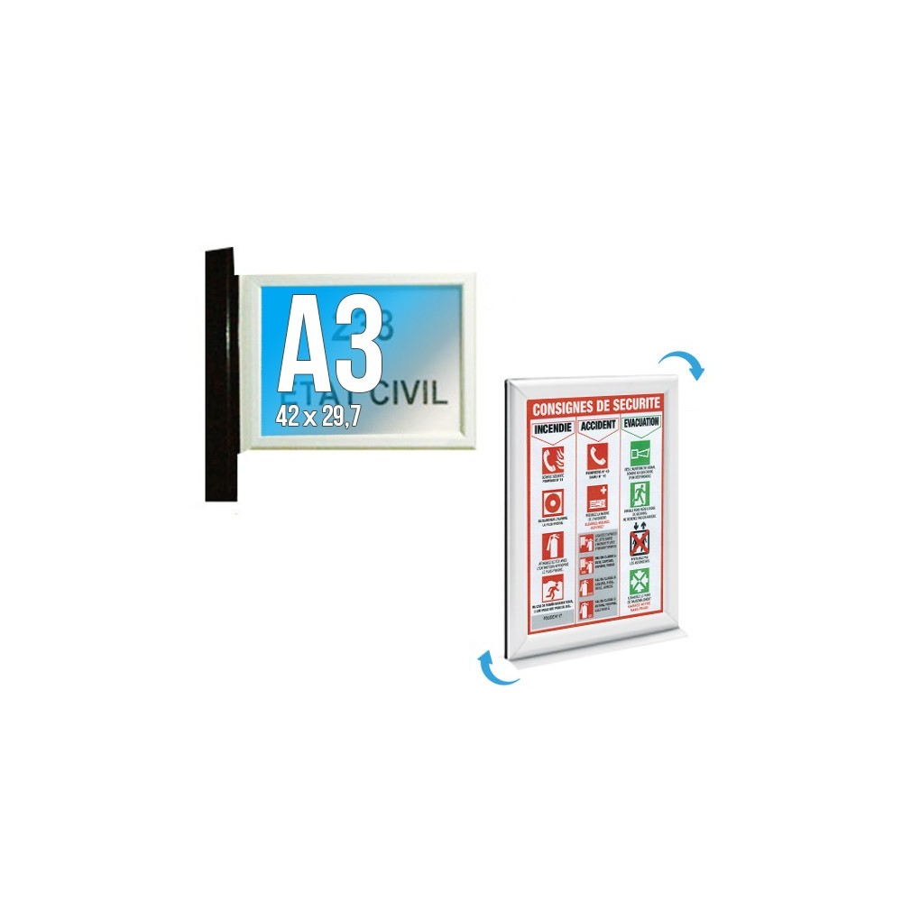 Porte-visuel drapeaux ou sur table