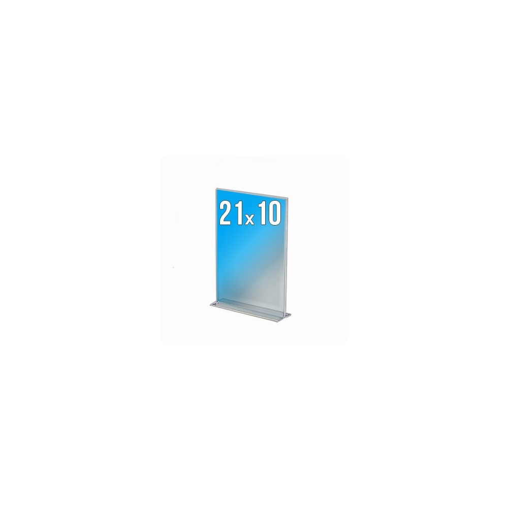 Porte-visuels comptoir double-faces paysage ou portrait