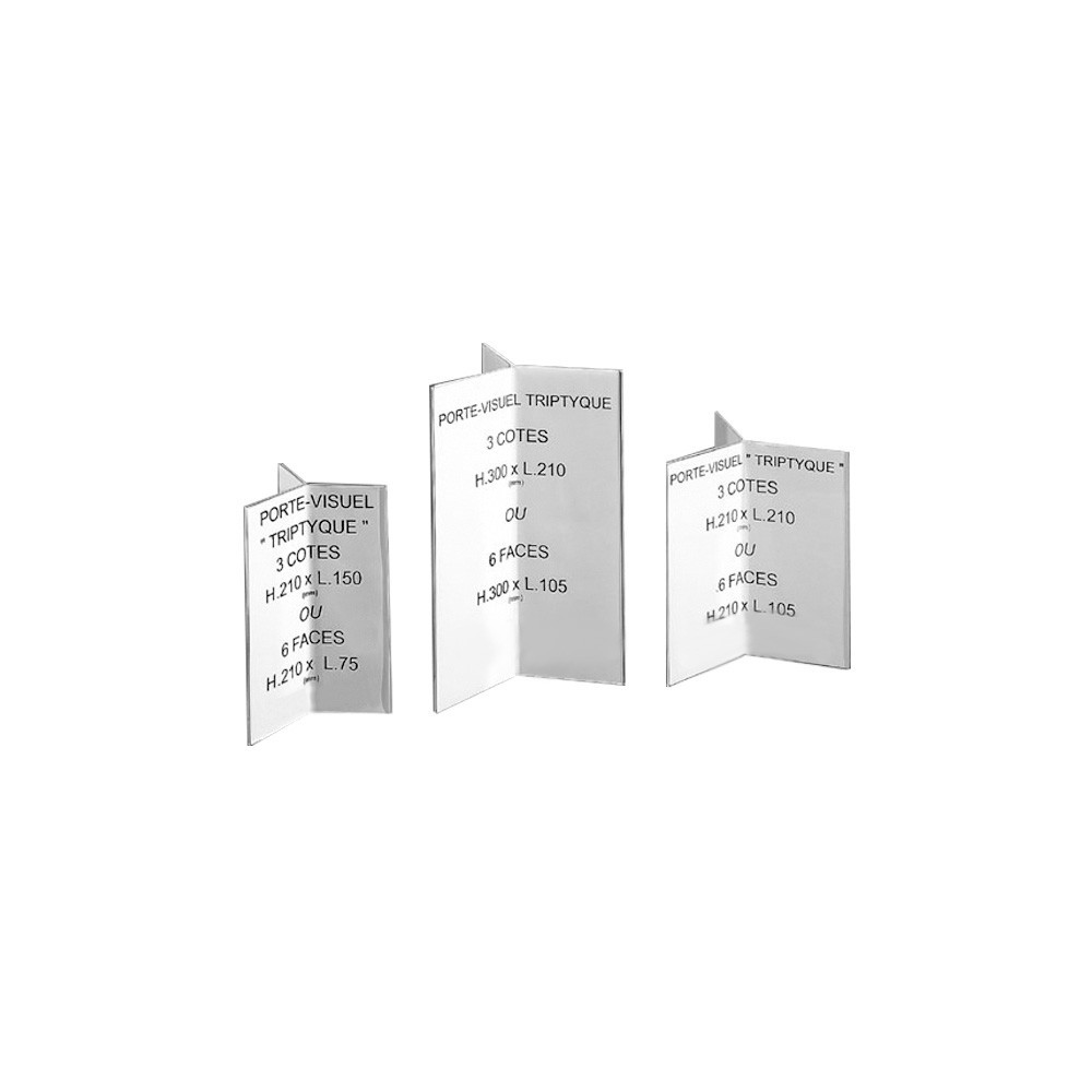 Porte-visuels / Porte-menus triptyques