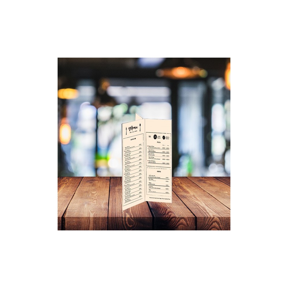 Porte-visuels / Porte-menus triptyques