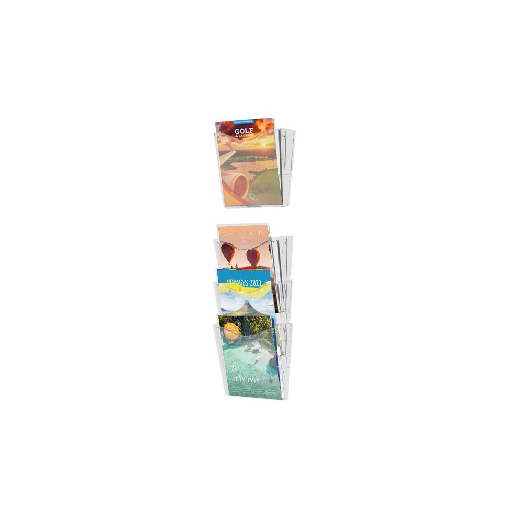 Présentoirs muraux à brochures superposables