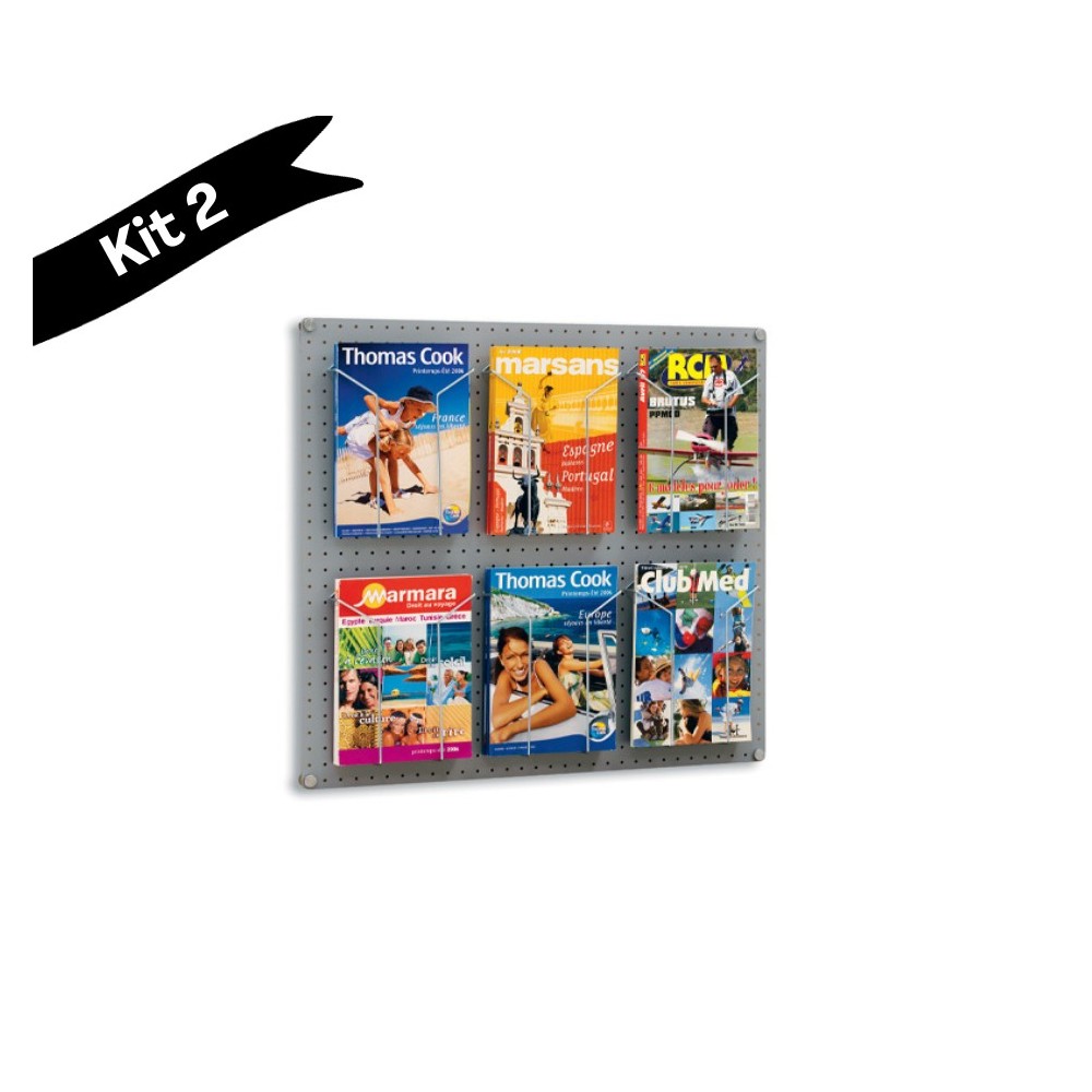 Présentoirs muraux pour brochures modulables