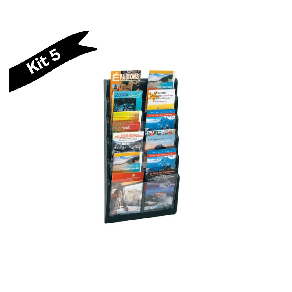Présentoir colonne en noir multi-cases