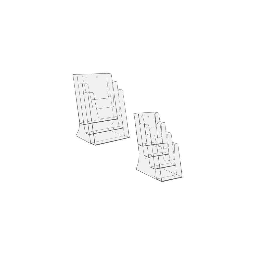 Porte-brochures de comptoir multi-cases
