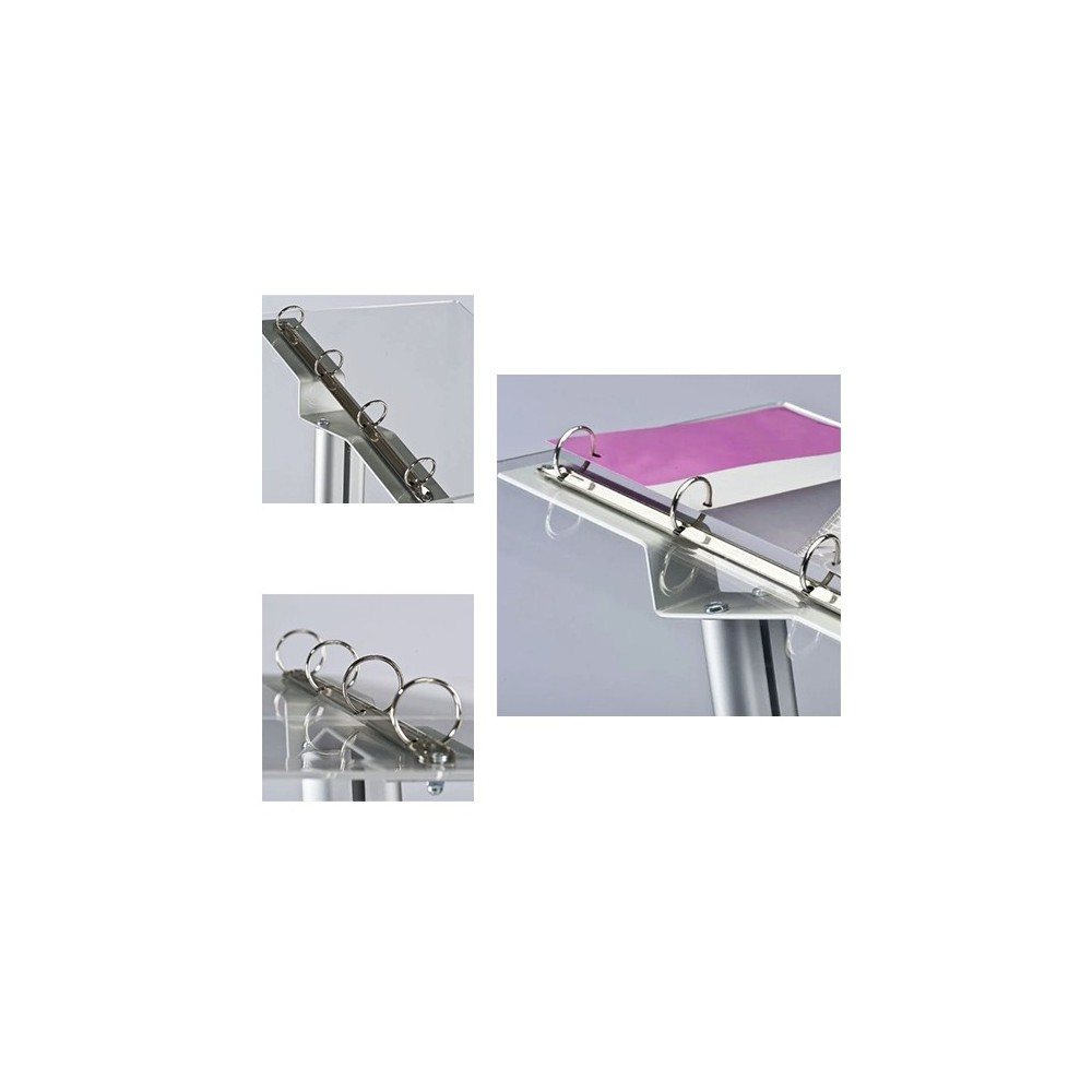 Pupitre lutrin / Porte-catalogues plexi avec anneaux