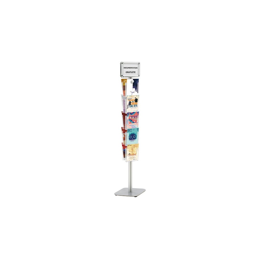 Porte-brochures cristal double-faces