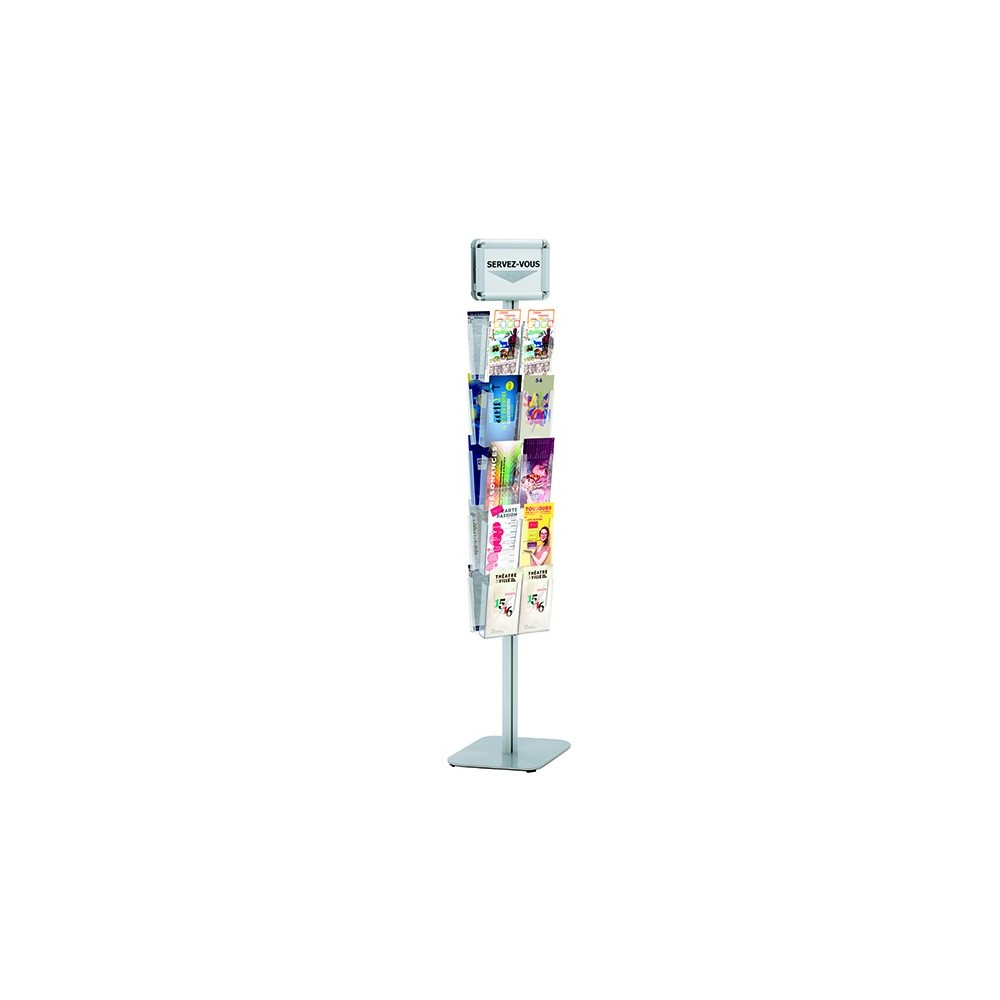 Porte-brochures cristal double-faces