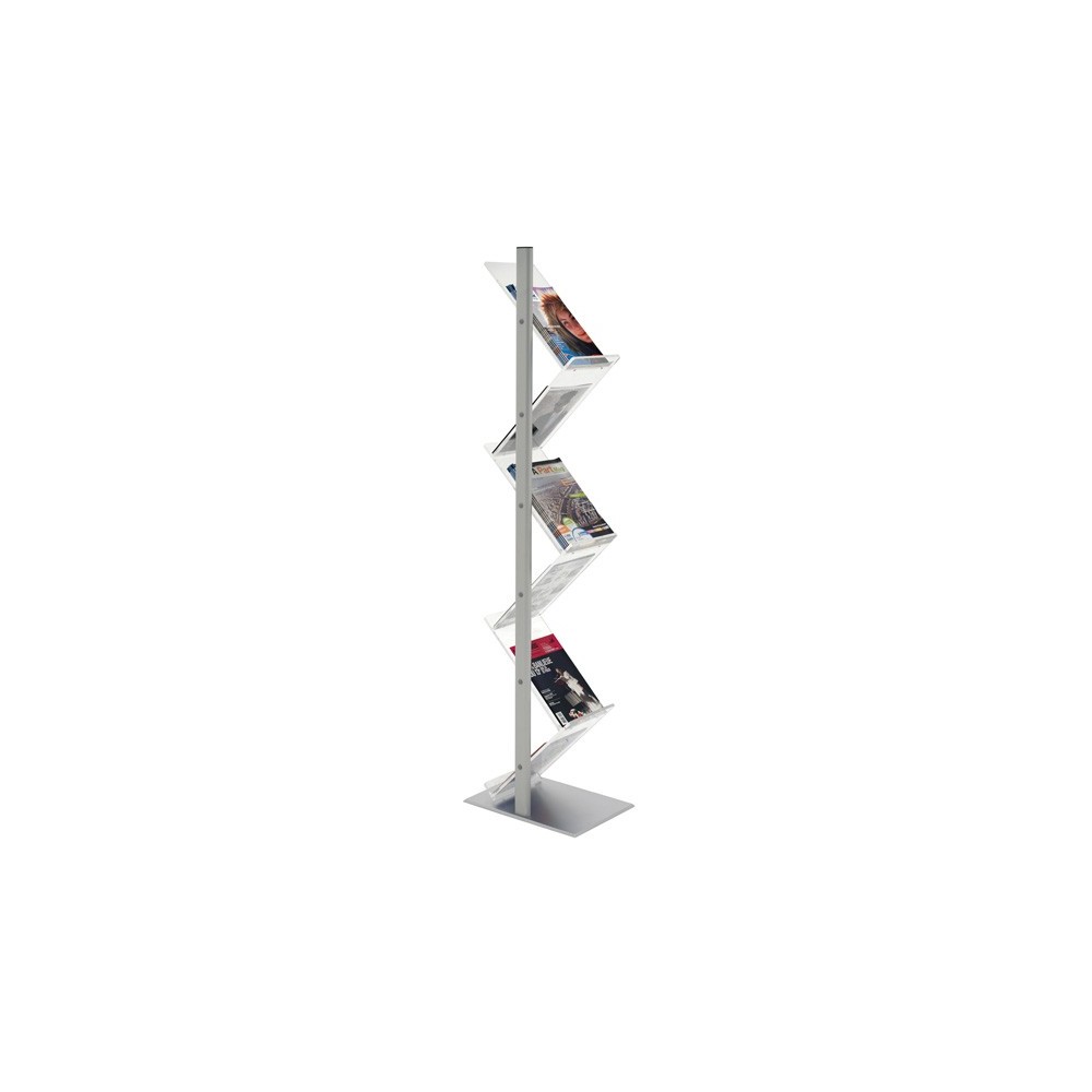 Présentoirs zig-zag, Alu Cristal, pour brochures