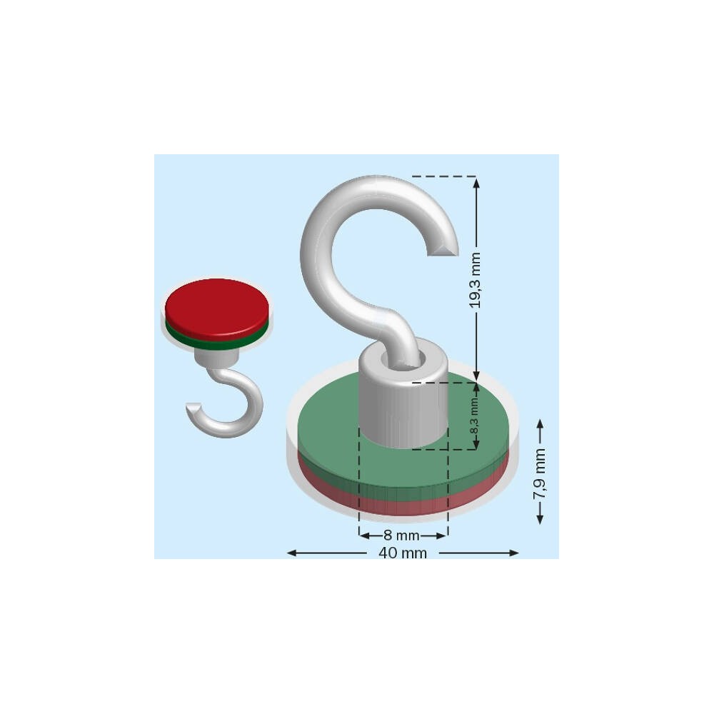 Crochet magnétique, ferrite