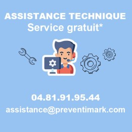 image d'un technicien avec l'écriture assistance technique, service gratuit et le numéro à contacter qui est le 04.81.91.95.44.