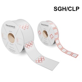 Rouleaux SGH / CLP prédécoupés et pré-imprimés