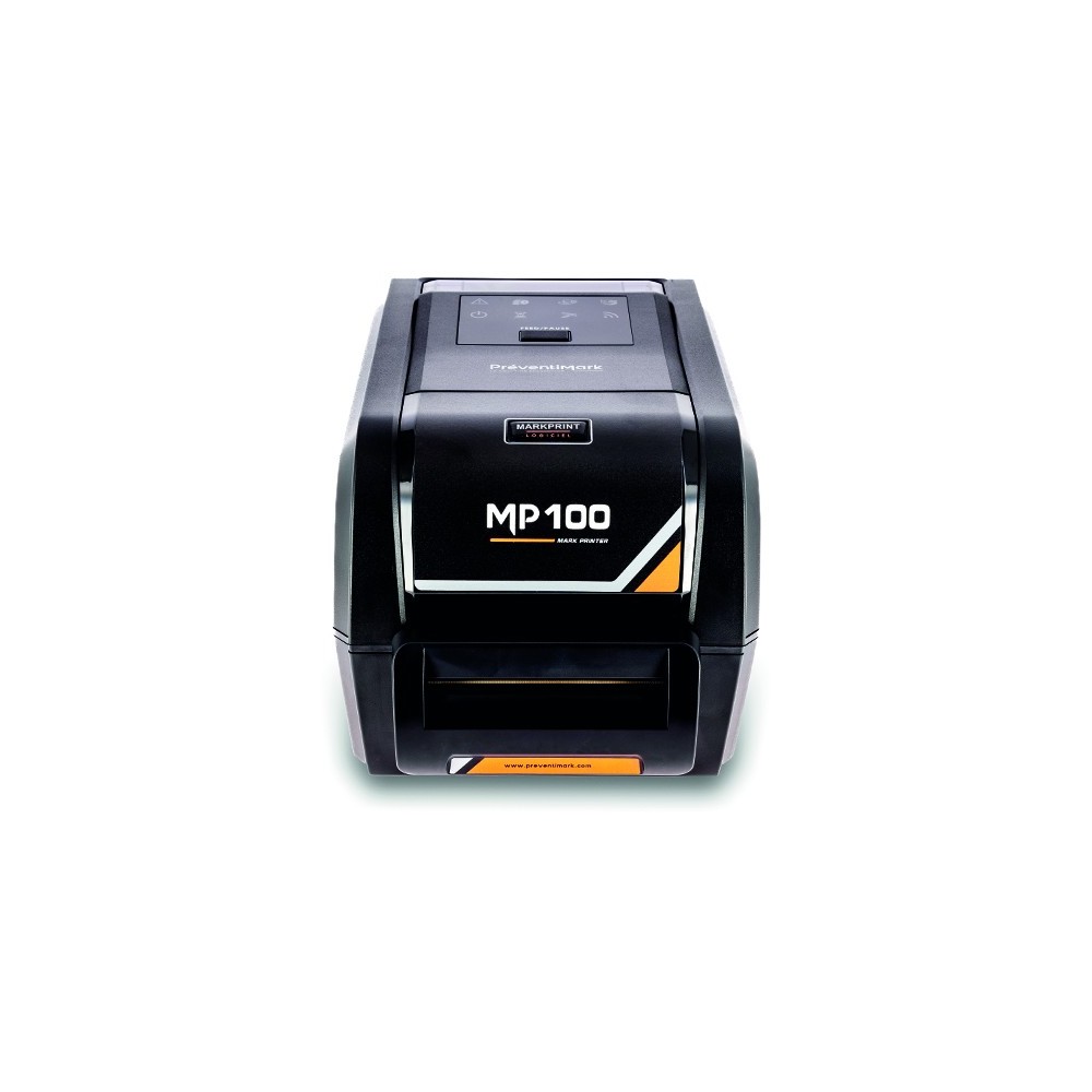 Photo de l'imprimante à transfert thermique MP100 de face.