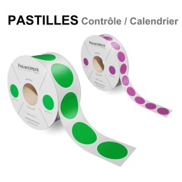 Rouleaux pastilles prédécoupées
