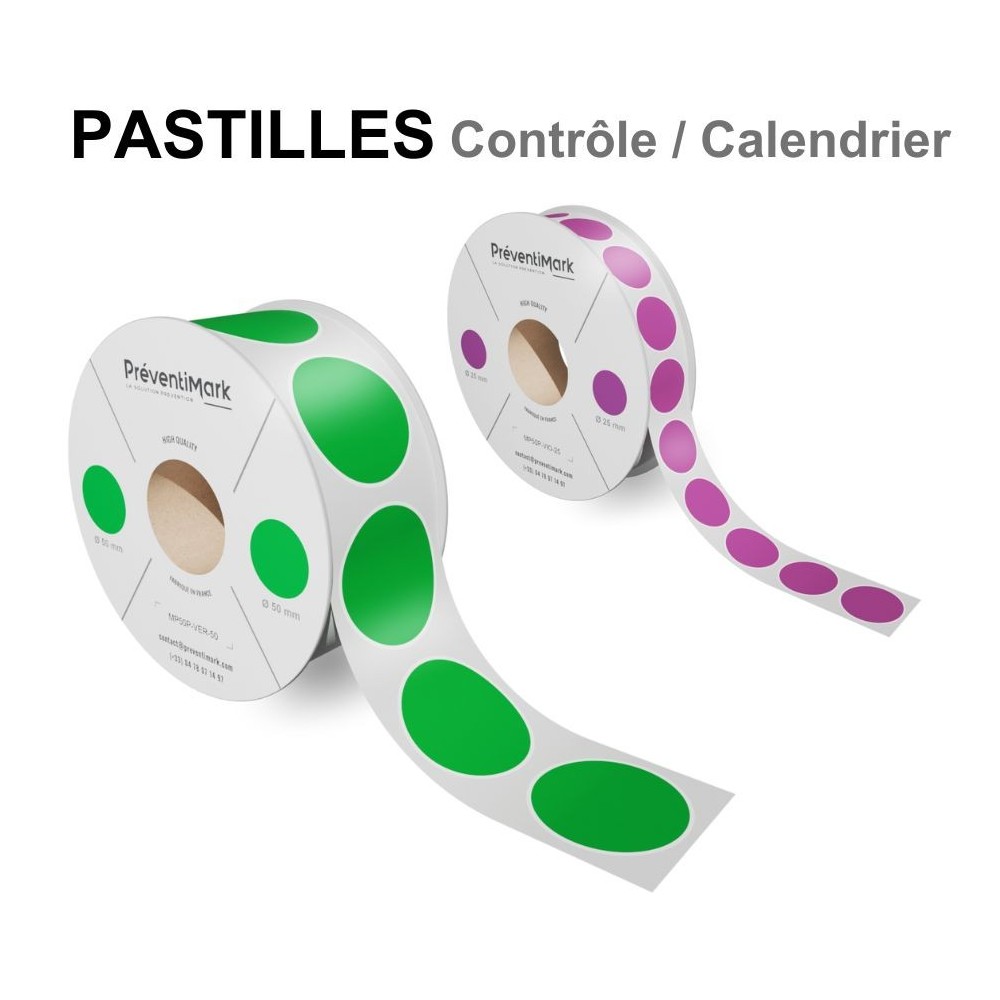 Rouleaux pastilles prédécoupées