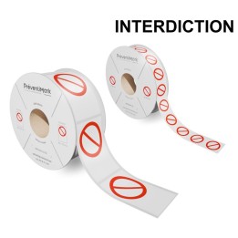Rouleaux interdiction prédécoupés et pré-imprimés