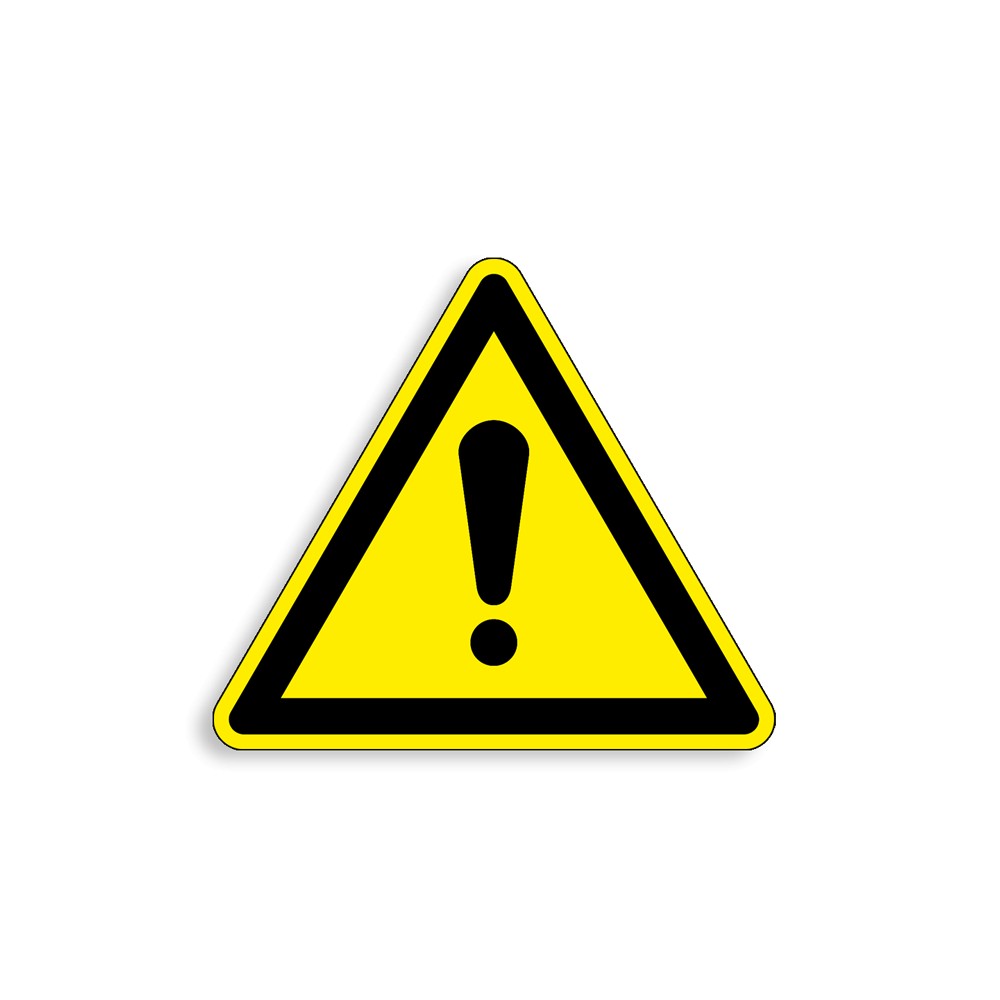 W001 - Signal général, Étiquettes et panneaux de Danger