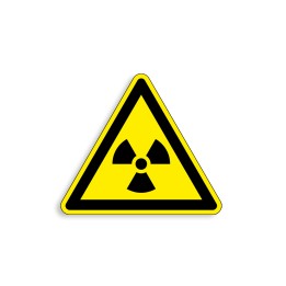 W003 - Matières radioactives ou radiations ionisantes, Étiquettes et panneaux de Danger