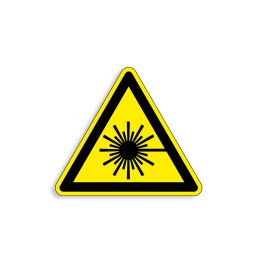 W004 - Rayonnement laser, Étiquettes et panneaux de Danger
